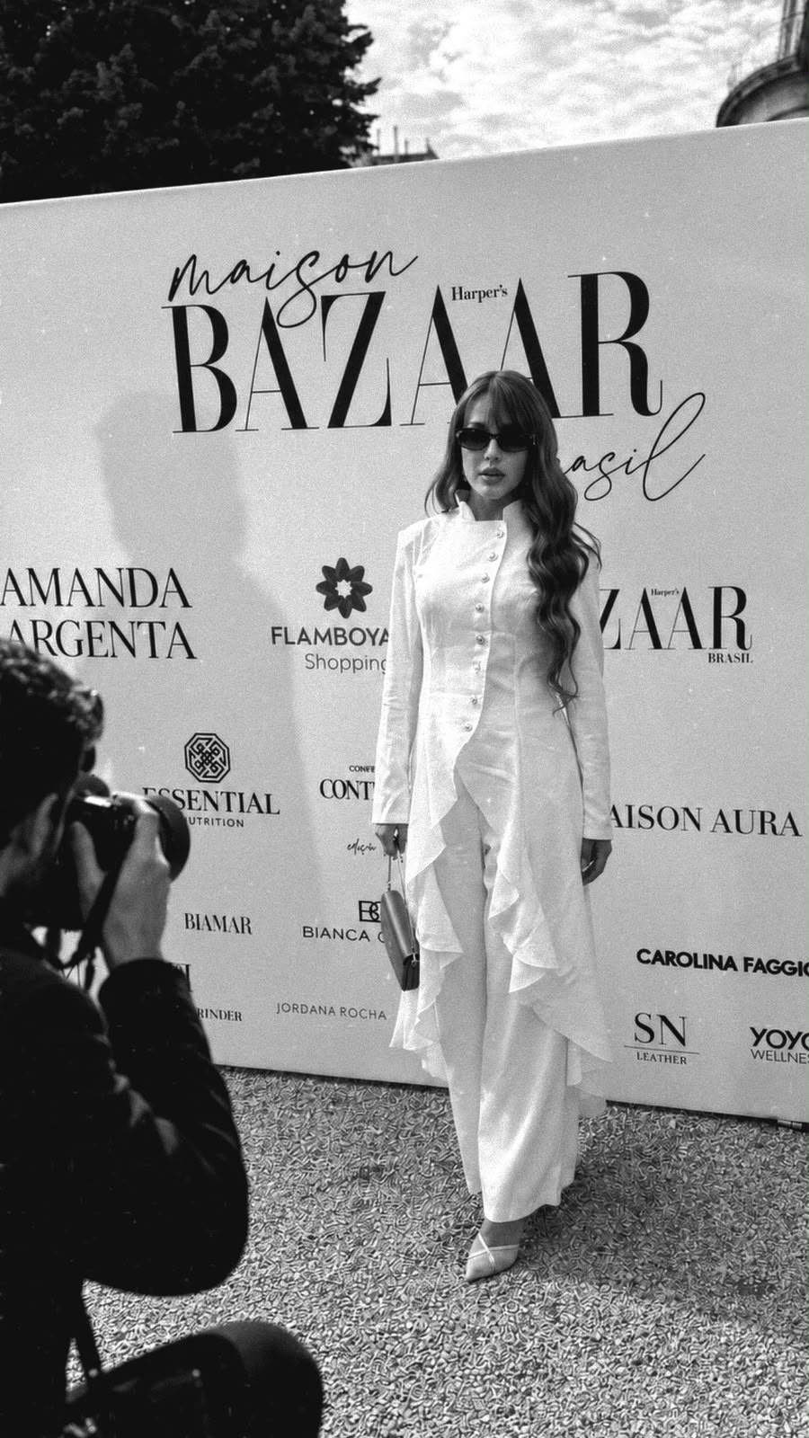 Mila Oliver no evento Maison Bazaar, da Harper's Bazaar, em Paris